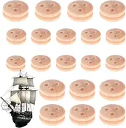 Generico Ship Model Pulley, Reusable Wooden Wheels, Portable Ship Model Kit, Wooden Sailing Boat Accessories, Model Shipbuilding Kit, Ship Model Wooden Pulleys For Men, Women, Pink