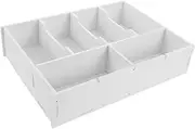 Alipis Box Money Organizer with Slot Multi Compartment Cash Box with Dividers for Office Drawer Compact Plastic Storage Bins for Coins and Receipts Stylish Currency Tray for Home and
