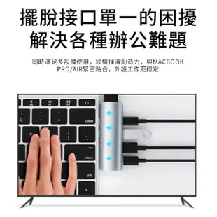 【YOLU】五合二 Mac多功能擴充HUB轉接器 PD快充筆電傳輸集線器 雙Type-C HDMI轉接線 USB3.0轉接頭