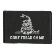 VELCRO® BRAND Fastener Morale Patch Gadsden Don't Tread On Me BLK 3x2"