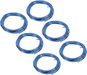 uxcell 2.0mm Bonsai Training Wire, 6 Rolls Floral Wire Stems Anodized Aluminum Craft Wire for Gardening Branch Fixing, Blue (16.4 Feet/Roll)