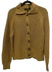 Chloe + Jasmine Brown Acorn Donegal Button Front Cardigan Sweater Size Large NWT