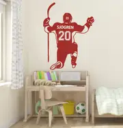 [Namly Design] Wallsticker - Hockey Player / Personalised