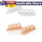 Silicone Toe Separator Elastic 3-Hole Bent Toes Straightener Soft for Men Women
