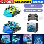 V24 RC Aircraft Water Land Air 3 In 1 Helicopter Stunt Drone Speed Racing Drift