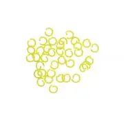 Yellow Enamel Plated Jump Rings 8mm x 1.2mm - Open 16 Gauge - 250 Rings - J086
