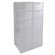 Simplify Set of 12 Stackable Shoe Boxes in White Dimensions: 13.15"x 9"x 5.7"