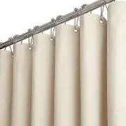 Lertenys 180 X 240cm Extra Long Fabric Shower Curtain, Linen Textured Heavy Duty Fabric Shower Curtain Set With 12 Plastic Hooks, Large Hotel Luxur...