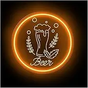 Sign Lamp Beer Neon Sign LED Light USB Powered 3D Engraving For Bar Store Club Beer Home Sports Parties Hanging Wall Decor 33cmx33cm