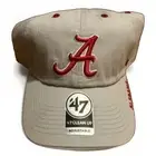 Alabama Crimson Tide ‘47 Brand Gray Ice Clean Up Adjustable Dad Hat