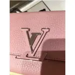 二手 LV LOUIS VUITTON M61250 CAPUCINES 粉紅色 長夾