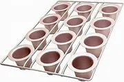 12-Cavity Popover Pan Non-Stick Yorkshire Muffin Puddings Cake Quiches Cupcake Mold Bakeware for Oven Baking (Champagne Gold)