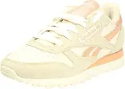 [Reebok] Women's Classic Leather Sneaker, Vintage Chalk Classic Beige Clay, 8.5 US