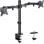 Dual Monitor Mount Desk Clamp On Stand Fit 2 Computer Screens Up to 32 Inches
