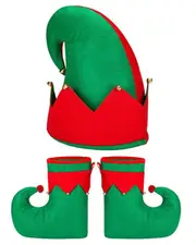 Elf Costume Shoes Hat Set