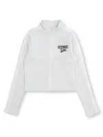 Miss Mango Girls Stripe Zip Jacket, Grey, Size 12