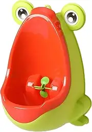 Frog Urinal Potty Training 13x11 Wall Hanging/Suction Cup Toddler Urinal with Aiming Target at Home, Kindergarten, Preschool Toddler
