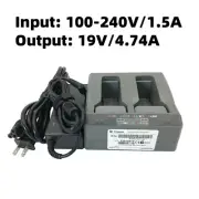 Dual Slots Battery Charger 4.74A 19V For Trimble 76767 54344 79400 S6 S7 S8 R10