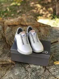 在飛比找Yahoo奇摩拍賣-7-11運費0元優惠優惠-ECCO運動鞋女款 2021春季新款戶外防水透氣板鞋 高爾夫