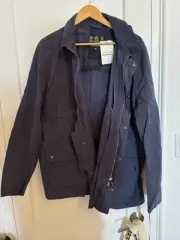Barbour Men's Insignia Blue Ashby Garment Dye Casual Jacket 2 XL Brand New Wtags