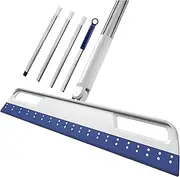 Multifunction Magic Broom, Floor Squeegee, Household Wiper Push Broom Sweeper with Long Adjustable Handle Washable Scraping for Indoor Tile Window Glass Bathroom Garage Dog Pet Hair Cleaning (Blue)