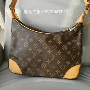 麗香二手 LV 路易威登 Boulogne手袋 中古包 牛角包 肩背包 斜挎包 女包 M51265