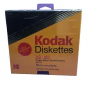 Kodak 5 1/4" Diskettes 2S 2D Double Sided 10 Computer Discs 1985 Double Density