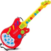 Toy Electric Guitar with Over 20 Interactive Buttons, Boys Girls Sound & Lights