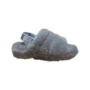 UGG Women's Fluff Yeah Slide Burnt Olive Slippers Slingback 1095119