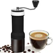 Mini Manual Coffee Grinder with 40 Adjustable Settings, Black Portable Hand Coff