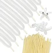 Long Balloons Premium 260 Twisting Balloons Animals Magic Balloons for Birthday Kids Wedding Party Supply 100pcs (Clear)