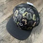 NEFF Disney Mickey Mouse Black Cap Men’s Snapback Adjustable Trucker Hat NWT