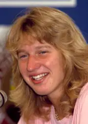 Steffi Graf of Germany smiling during the Lipton International Pl - Old Photo