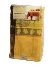 Grid Jacquard Tablecloth 60x144” Oblong/Oval 12-24 Seats/Mantel-NEW-SHIP N 24HRS
