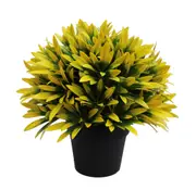 Small Potted Artificial Decorative Yellow Lily Plant UV Resistant 20cm