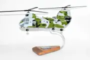 HMM-764 Moonlighters CH-46 (3980) Model, 1/38 (14") Scale, Mahogany, Phrog