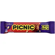 Cadbury Picnic Twin Pack Milk Chocolate Bar 67g