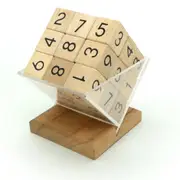 Sudoku 3 dimensional cube- wooden sudoku, coding puzzle, sudoku puzzle, table game, gift for mom, gift for dad