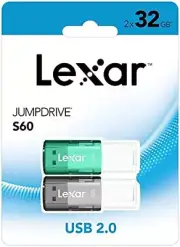 Lexar 32GB USB 2.0 S60 USB Flash Drive 2 Pack