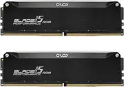 OLOy DDR5 RAM 32GB (2x16GB) Black Hairline Blade RGB 6000 MHz CL32 1.35V Gaming UDIMM (MD5U1660320BRKDA)