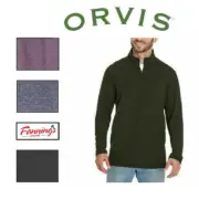 Orvis Men’s French Terry Quarter 1/4 Zip Sweater Pullover H32