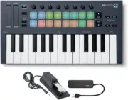 Flkey Mini 25-Key MIDI Keyboard Controller for FL Studio Bundle with Sustain Ped