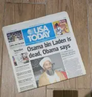 USA Today Newspaper Osama bin Laden is dead, Obama says Headline - May 2, 2011