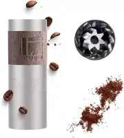 1Zpresso Q Manual Coffee Grinder, Mini Slim Travel Sized, Stainless Q-Silver