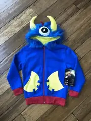 HAHA Hoodie Zip Up Jacket One eye monster Kids size 4-6 Halloween costume “New”