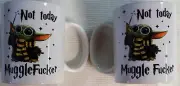 Set of 2 Yoda Not Today Mugglefucker Mug Master Yoda Coffee Mug