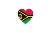 Patch Badge Patch Printed Thermoadhesive Flag Heart Seen Vanuatu