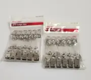 24 (2 Packs of 12) Office Depot Brand Badge Clips, Clear/Silver # 344-289