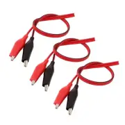 3Pack DIY Alligator Clamp Clip Battery Jumper Test Wire Cable 25cm Long