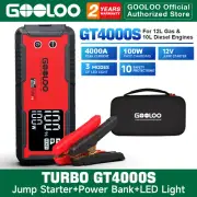 Jump Starter Power Bank Pack Emergency 4000A Battery Charger Booster Portable